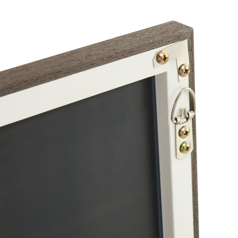 Solid Wood Frame Minimalist Mirror, Bathroom Bedroom Wall Mirror. Enhance Modern Interior Design - Gray / Transparent