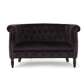 Antique Chesterfield Style Loveseat With Button Tufting