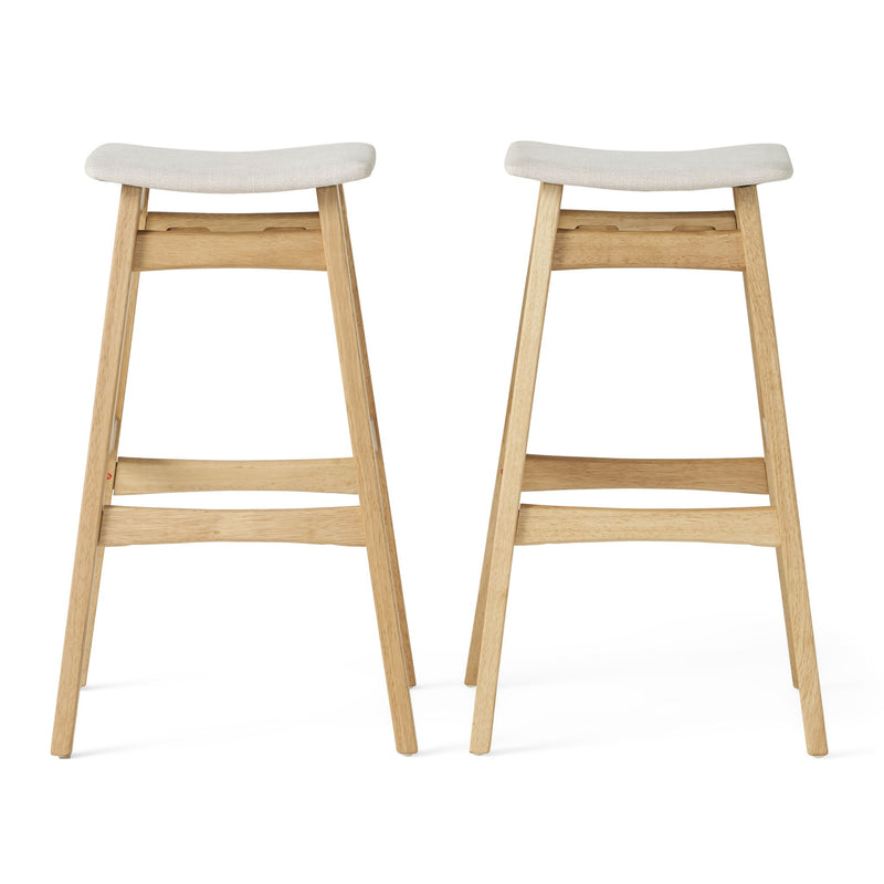 Modern Bar Stool Set With Upholstered Seating