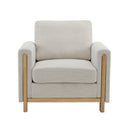 Harmonia - Classic Fabric Upholstered Armchair With Rubber Wood Frame