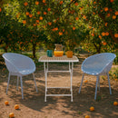 2 Pack Lounge Chair Set & Folding Square Table