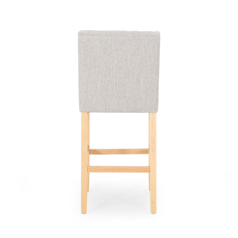 Vienna - Contemporary Fabric Tufted & Wingback Counter Stools (Set of 2)