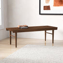 Mia - Mid-Century Modern Bench - Dark Brown