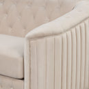 Upholstered Loveseat Sofa With Thick Removable Seat Cushion