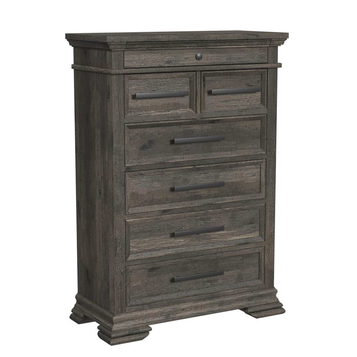 Park Ridge Sleigh Storage Bedroom Set in Dark Gray by Elements International, view 9