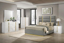 Ines - Fabric Upholstered Panel Bed