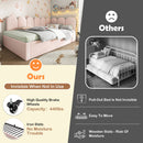 Upholstered Daybed With Metal Slatted Base