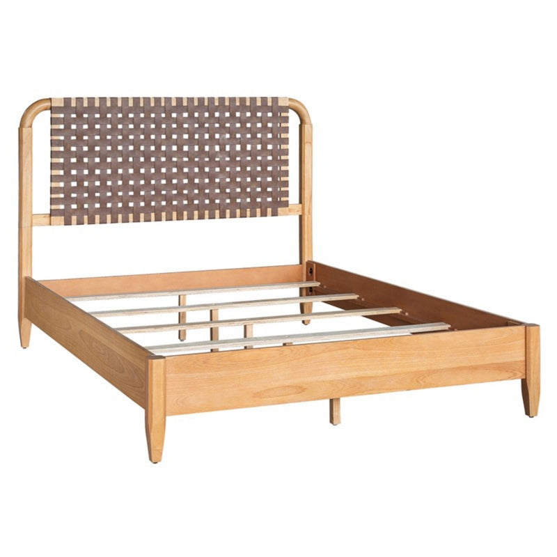 Queen Bed With Caramel Maple Wood - Natural