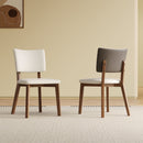 Dining Chair (Set of 2) - White / Deep Walnut