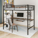 Loft Bed with Desk and Shelf , Space Saving Design,Twin(OLD SKU:MF193081AAB)