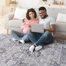 Payas - 5' X 7' Traditional Area Rug - Gray / Blue