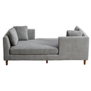 Wide Modern Double Sided Upholstered Chaise Lounge