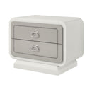 Allendale - Nightstand - Ivory & Latte High Gloss - Atlantic Fine Furniture Inc