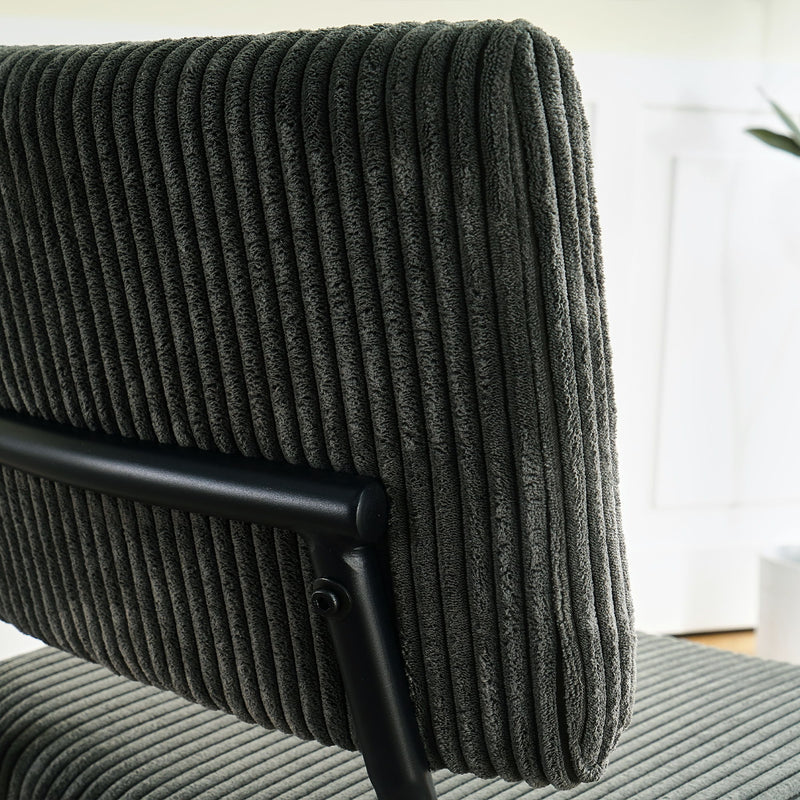 Modern Upholstered Dining Chair With Metal Legs