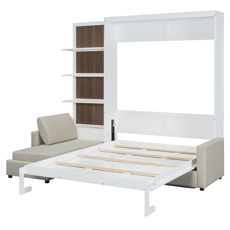 Murphy Bed With Sofa And Shelves