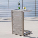 Aluminum Outdoor C - Shaped Side Table For Patio