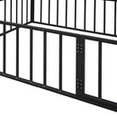 Metal Floor Bed Frame With Fence And Door
