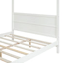 Canopy Platform Bed With Headboard And Footboard, Slat Support Leg