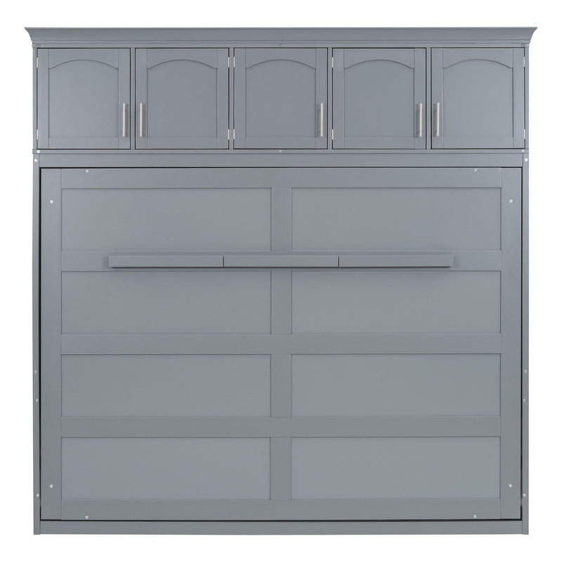 Murphy Modern Bed With Top Cabinets For Space Saving And Comfort