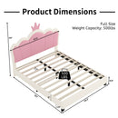 Upholstered Princess Platform Bed With Crown Headboard