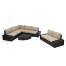 Santa Cruz - 8 Piece Outdoor Sectional Set - Dark Brown