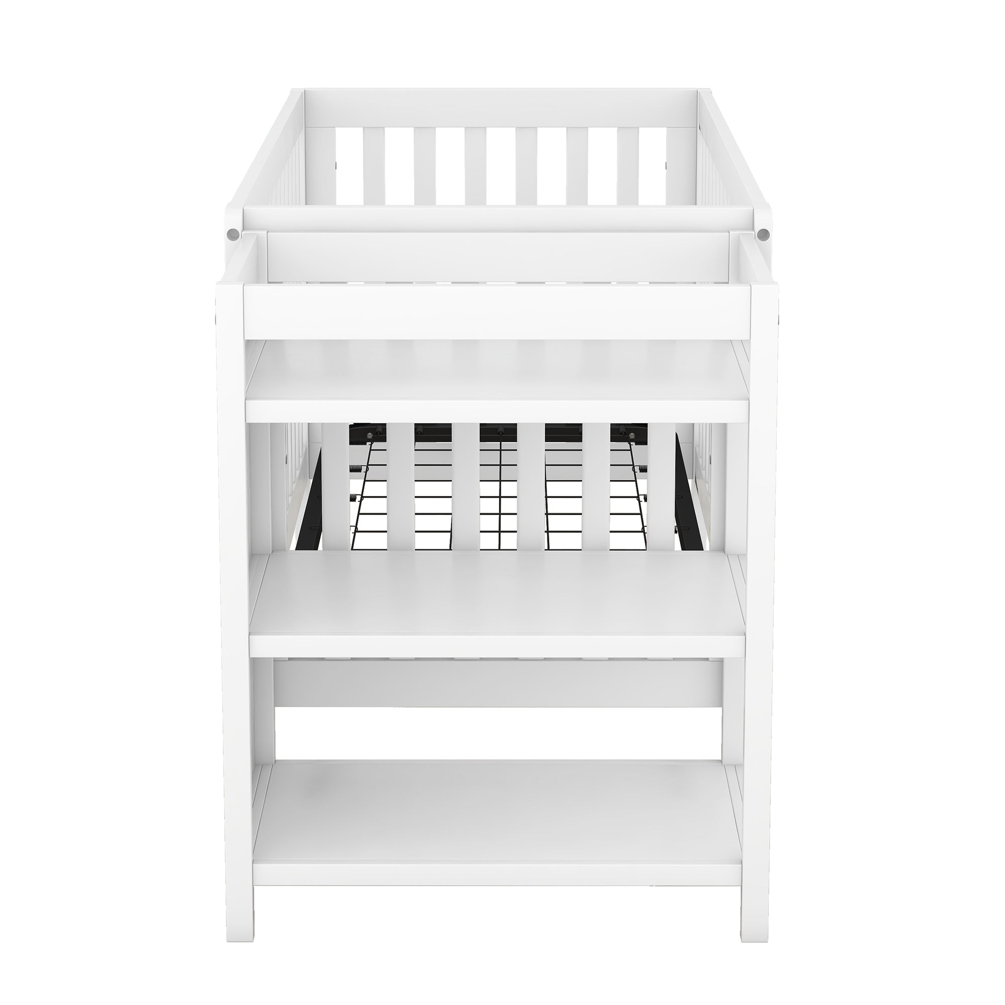 Convertible Crib/Full Size Bed with Changing Table, White - Atlantic Fine Furniture Melbourne FL