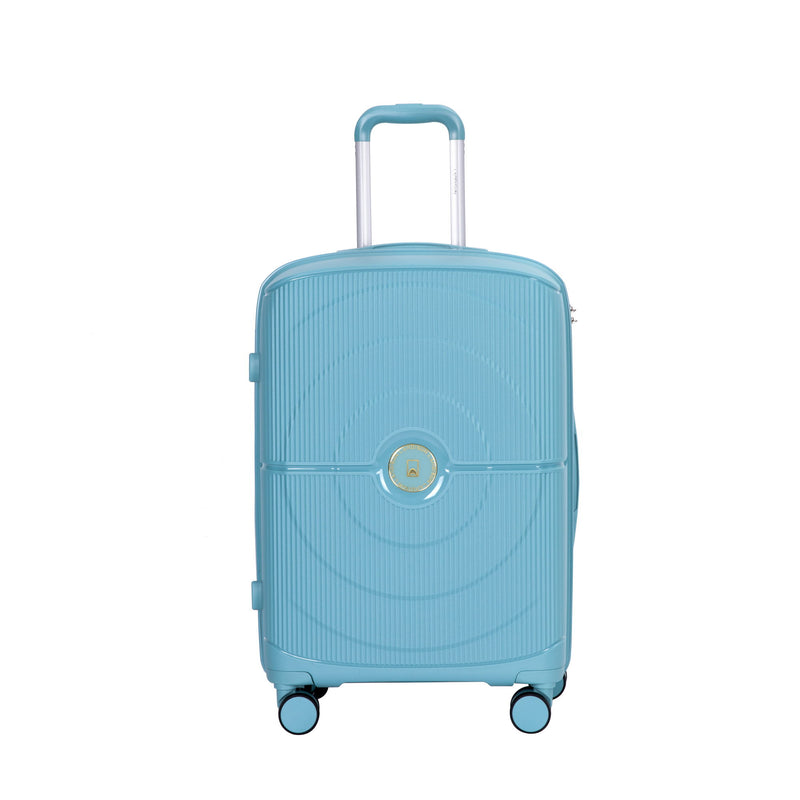 Hardshell Suitcase Double Spinner Wheels Pp Luggage Sets Lightweight Durable Suitcase With Tsa Lock, 3 Piece Set (20/24/28) - Dark Blue