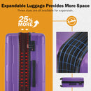 2 Piece Luggage Set With Bags Expanable Spinner Wheels ABS Lightweight Suitcase With Tsa Lock 20" / 24"