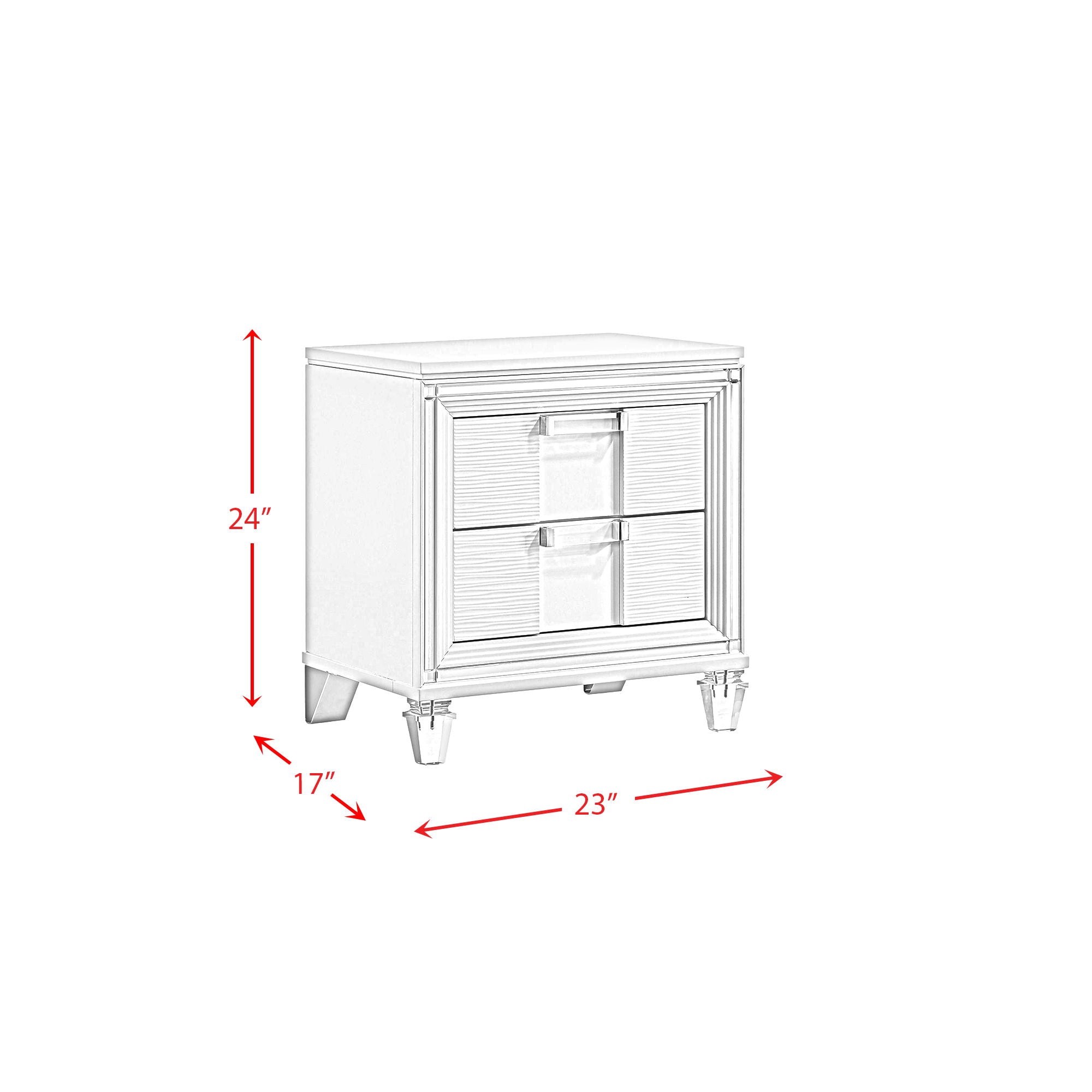 Lindy - Floor Mirror - Glossy White