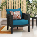 Outdoor Acacia Wood Club Chairs With Cushions