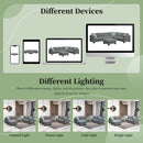 Sectional Sofa Couches Living Room Sets, 7 Seats Modular Sectional Sofa With Ottoman, L Shape Fabric Sofa Corner Couch Set With 3 Pillows