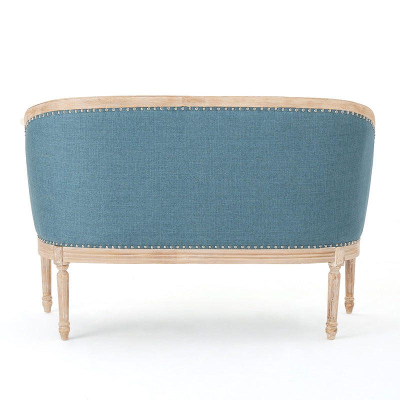 French Country Chesterfield Style Tufted Loveseat