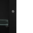 Rectangle Medicine Cabinet Mirror Bathroom Mirror With Storage Wall Mounted Medicine Mirror Cabinet With LED - Black