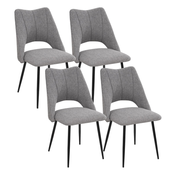 Chair With High Resilience Filling, Adjustable Feet For Kitchens (Set of 4)