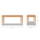 Dumont - Modern Farmhouse 1 Drawer Fluted Home Office Writing Desk - Natural Blonde