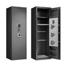 Gun Safes For Home Rifle And Pistols, Fingerprint Electronic Safe With Quick Access, Detachable Partition - Black