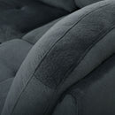 Modern L Shaped Fabric Sectional Sofa With Tufted Detail - Charcoal