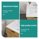 Rectangular Single Vanity Top With 3 Faucet Hole Sink - White