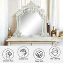 Vanaheim - Mirror - Antique White Finish - 54" - Atlantic Fine Furniture Inc