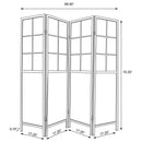 Edwards - 4-Panel Room Divider Folding Shoji Screen - Natural