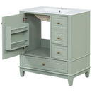 Freestanding Bathroom Vanity With Sink, Soft Close Door, 3 Drawers