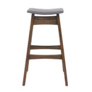 Mid Century Modern Bar Stool Set With Upholstered Seating