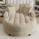 Modern Chaise Lounge Upholstered Sofa Couch With Tufted Seat And Detachable Pillows For Living Room