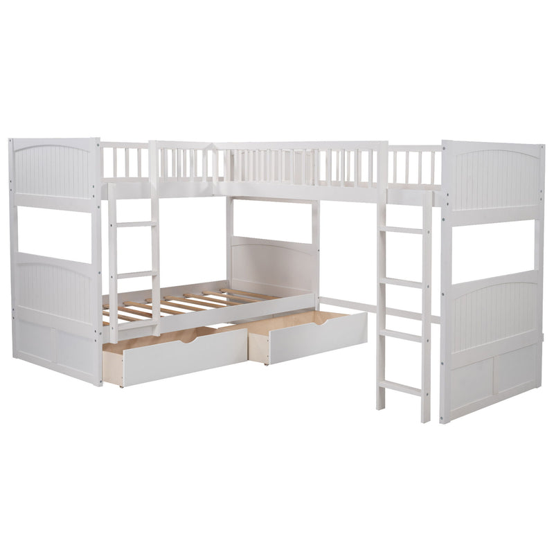 Bunk Bed With Loft And 2 Drawers