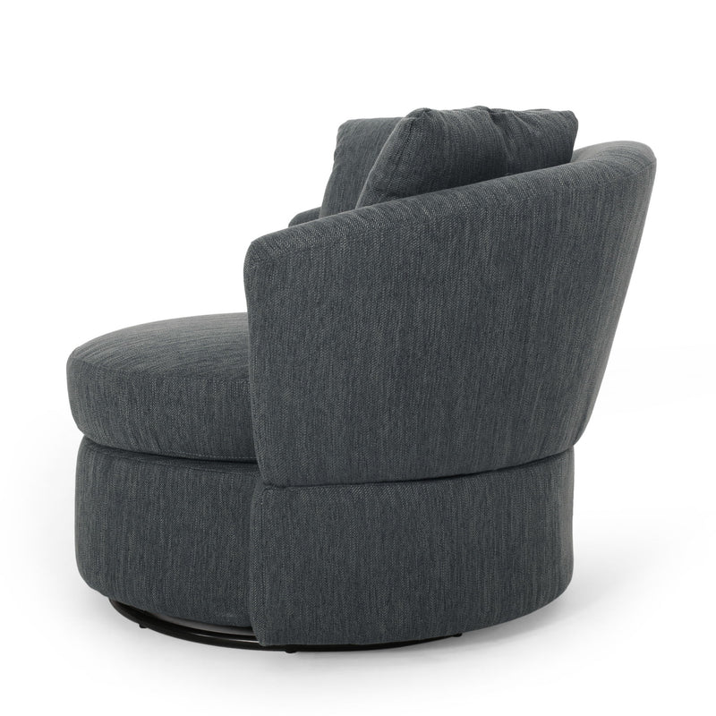Swivel Club Chair With Circular Design