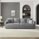 Modern Comfy Upholstered 4 Seat Sofa Cloud Couch,Deep Seat With Soft Pillows