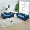 Chesterfield Set With Roll Armrest & Nailhead