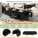 Modern Rectangle Coffee Table With Four Drawers