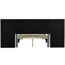 Upholstered Platform Bed With Big Headboard