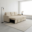 Convertible L Shaped Sectional Sleeper Sofa Bed, Saving Pull Out Couch